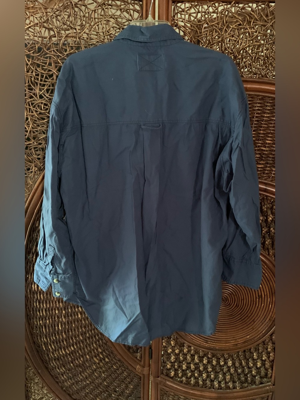 NEW Free People S We the Free Freddie Shirt in Dark Denim Navy Blue Cotton NWOT - Picture 9 of 9